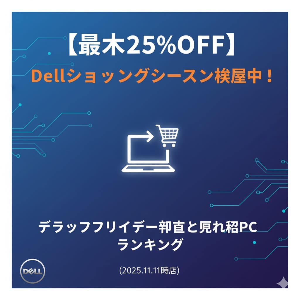 セール情報: 💻 【最大25%OFF】Dellショッピングシーズン開催中！ブラックフライデー予告と売れ筋PCランキング（2025.11.11時点） | bic-saving