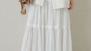 Loungedress(ラウンジドレス) レディース ティアードレーススカート オフホワイト