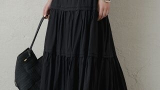 Loungedress(ラウンジドレス) レディース ティアードレーススカート ブラック