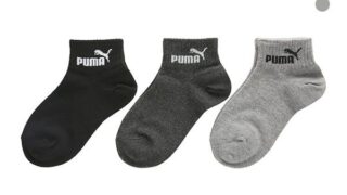 プーマ PUMA 3足組ソックス ショート丈 キッズ ジュニア 靴下 スポーツ 消臭加工 つま先かかと補強入
